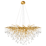 Люстра подвесная с прозрачными стеклянными подвесками в форме капель Диаметр 100 см Droplet Chandelier варинант исполнения - 2 | Loft Concept в Ульяновске