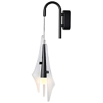 Бра черного цвета с плафоном из рельефного стекла Glass Pod варинант исполнения - 1 | Loft Concept в Ульяновске