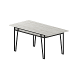 Стол обеденный с прямоугольной столешницей пыльного белого цвета на 4-х металлических ножках PAL ANCIENT WHITE варинант исполнения - 1 | Loft Concept в Ульяновске