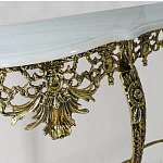 Консоль из бронзы с мраморной столешницей Bronze Console варинант исполнения - 2 | Loft Concept в Ульяновске