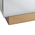 Столик журнальный зеркальный с золотым декором Gold Painted Mirror Table варинант исполнения - 3 | Loft Concept в Ульяновске