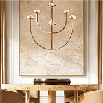 Люстрас 6-ю мраморными плафонами в форме купола Light Warm Light варинант исполнения - 3 | Loft Concept в Ульяновске