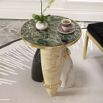 Дизайнерский журнальный стол круглый на 3-х фигурных ножках Cuzadit варинант исполнения - 1 | Loft Concept в Ульяновске