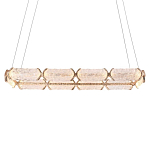 Люстра прямоугольная с текстурным природным рисунком IceFlame варинант исполнения - 4 | Loft Concept в Ульяновске