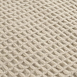 Плед из шерсти бежевого цвета с бахромой Waffle Comfort варинант исполнения - 2 | Loft Concept в Ульяновске