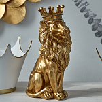Статуэтка лев с детализированной гривой и изящной короной Lion Crown  варинант исполнения - 5 | Loft Concept в Ульяновске