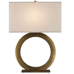 Настольная лампа с корпусом в форме кольца и прямоугольным абажуром French Ring варинант исполнения - 3 | Loft Concept в Ульяновске