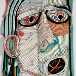 Арт-Объект плетеный из нитей большой портрет Joana Schneider  варинант исполнения - 2 | Loft Concept в Ульяновске