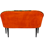 Диван двухместный из натурального бука оранжевый с цветным принтом Impressionism in Art варинант исполнения - 2 | Loft Concept в Ульяновске