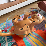 Дизайнерский журнальный стол с основанием в виде кота Bivan варинант исполнения - 2 | Loft Concept в Ульяновске