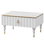 Стол журнальный белый с ящиком Expanses of Beauty варинант исполнения - 1 | Loft Concept в Ульяновске