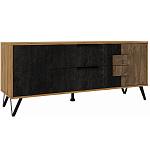 ТВ-тумба с  2-мя ящиками и закрытыми полками Stone Effect варинант исполнения - 1 | Loft Concept в Ульяновске