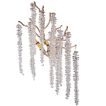 Бра на ветвистом золотом каркасе со стеклянными подвесами Raceme варинант исполнения - 1 | Loft Concept в Ульяновске