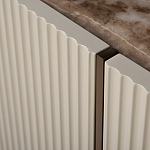 Тумба под телевизор серая с мраморной столешницей Uniqueness Marble варинант исполнения - 3 | Loft Concept в Ульяновске