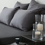 Постельное белье однотонное из сатина темно-серого цвета Eden Line варинант исполнения - 3 | Loft Concept в Ульяновске