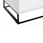 Стеллаж книжный белый с 3-мя открытыми полками и дверкой Strict Lines варинант исполнения - 5 | Loft Concept в Ульяновске