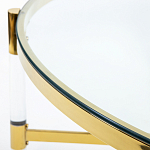 Кофейный столик со столешницей из стекла Crossy варинант исполнения - 5 | Loft Concept в Ульяновске