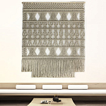 Панно на стену плетеное Макраме бежевый цвет  варинант исполнения - 11 | Loft Concept в Ульяновске