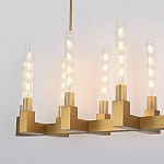 Люстра CANELLE Linear Chandelier 12 Modern Brass варинант исполнения - 1 | Loft Concept в Ульяновске