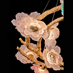 Люстра круглая на золотом каркасе с цветочным декором Miscellaneous herbs варинант исполнения - 5 | Loft Concept в Ульяновске