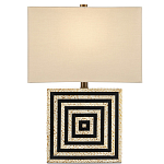 Настольная лампа с квадратным основанием и прямоугольным абажуром Neat Lines варинант исполнения - 3 | Loft Concept в Ульяновске