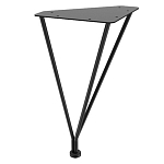 Стол журнальный c коричневой круглой столешницей на трех металлических ножках Charm Coffee Table варинант исполнения - 5 | Loft Concept в Ульяновске