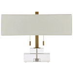 Настольная лампа прямоугольная на прозрачном основании Charm and Luxury варинант исполнения - 4 | Loft Concept в Ульяновске