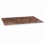 Стол обеденный с коричневой прямоугольной столешницей из керамики на четырех пластиковых ножках Brown Ceramics варинант исполнения - 3 | Loft Concept в Ульяновске