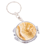 Зеркало брелок карманное двухстороннее из натурального камня Оникс Silver Stone Mirrors варинант исполнения - 4 | Loft Concept в Ульяновске