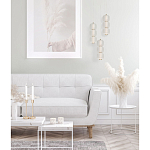 Подвесной светильник с 3-мя округлыми матовыми плафонами из белого стекла Golden Swirl варинант исполнения - 9 | Loft Concept в Ульяновске