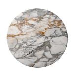 Столик журнальный с круглой мраморной столешницей на трех опорах Marble Stone Drawing варинант исполнения - 2 | Loft Concept в Ульяновске