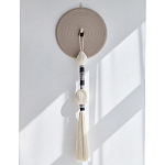 Аксессуар на стену диск из нитей Wall Decor White Thread Disc  варинант исполнения - 4 | Loft Concept в Ульяновске