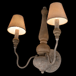 Бра с двумя конусовидными тканевыми абажурами Neighborhood варинант исполнения - 4 | Loft Concept в Ульяновске