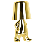 Настольная лампа фигурная золотого цвета с гладким абажуром Высота 19 см Sophia варинант исполнения - 2 | Loft Concept в Ульяновске