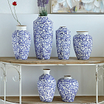 Ваза с синим цветочным узором Blue & White Ornament  варинант исполнения - 3 | Loft Concept в Ульяновске