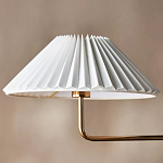 Люстра линейная с 2-мя белыми плиссированными тканевыми абажурами Combination варинант исполнения - 3 | Loft Concept в Ульяновске