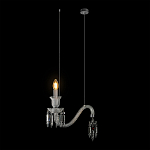 Подвесной светильник стеклянный в виде канделябра Curved Glass Chandelier варинант исполнения - 2 | Loft Concept в Ульяновске