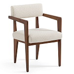 Кресло обеденное Alcove White Boucle из массива ореха варинант исполнения - 1 | Loft Concept в Ульяновске