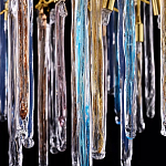 Люстра на подвесе с каркасом из металла и цветными подвесками из стекла Droplet Chandelier варинант исполнения - 2 | Loft Concept в Ульяновске