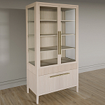 Витрина Primo со стеклянными фасадами и буфетом шпон Светлый дуб варинант исполнения - 3 | Loft Concept в Ульяновске