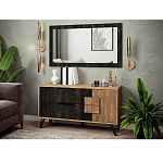 Зеркало настенное прямоугольное цвета угольный камень Stone Effect варинант исполнения - 2 | Loft Concept в Ульяновске