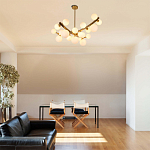 Люстра подвесная фигурная с белыми лампами в форме шара Felicitat варинант исполнения - 1 | Loft Concept в Ульяновске