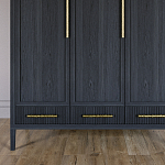 Большой Шкаф Primo Черный дуб с 3 дверьми и 3 выдвижными ящиками варинант исполнения - 2 | Loft Concept в Ульяновске