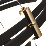 Люстра светодиодная с 3-мя плафонами в форме колец из акрила и алюминия с пультом для регулировки света Ring Horizontal Anthracite варинант исполнения - 8 | Loft Concept в Ульяновске