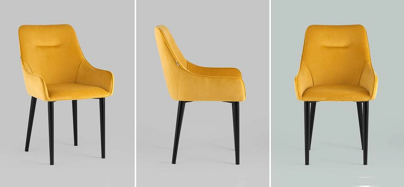 Стул Joan Chair Велюр Мандариновый Цвет Стул Joan Chair Велюр Мандариновый Цвет - Loft-Concept в Ульяновске
