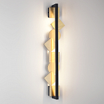 Бра вертикальное черного цвета с золотыми кругами и квадратами Gravyura варинант исполнения - 4 | Loft Concept в Ульяновске