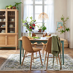 Деревянный обеденный стол Wavy Wooden Dining Table Green варинант исполнения - 6 | Loft Concept в Ульяновске