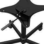 Стул с мягкой черной обивкой из велюра и подъемно-поворотным механизмом на колесиках Harper Black варинант исполнения - 5 | Loft Concept в Ульяновске