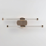 Бра с круглым основанием золотого цвета и двумя вертикальными плафонами Hex Scaffold варинант исполнения - 3 | Loft Concept в Ульяновске