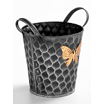 Железное кашпо Gold butterfly design варинант исполнения - 3 | Loft Concept в Ульяновске